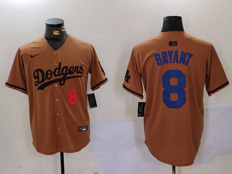 Men Los Angeles Dodgers #8 Bryant army green joint name 2024 Nike MLB Jersey style 5->los angeles dodgers->MLB Jersey